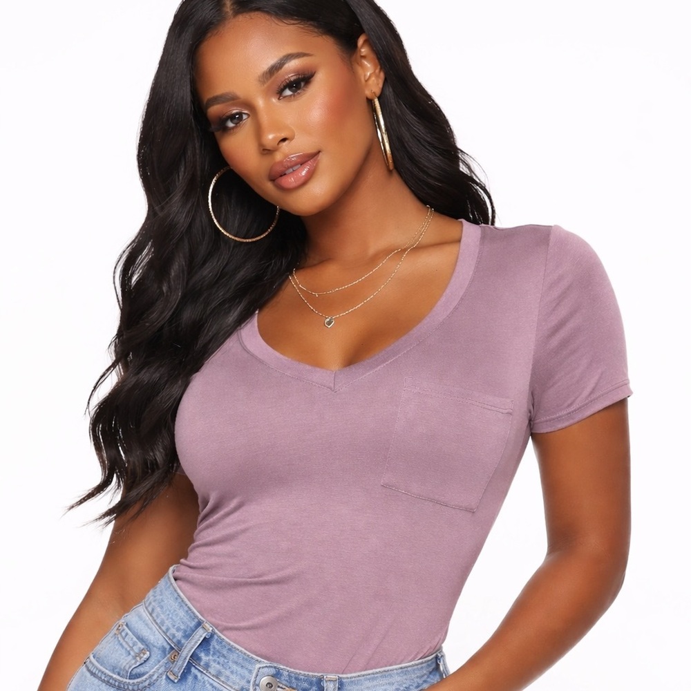 Fashion Nova Mauve Scoop Neck Tee – Plus Size 2X – New With Tags. Sold Out!